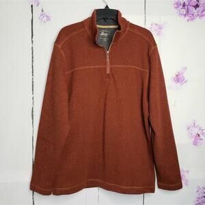Bass Rust Quarter Zip Pullover Sweater XL